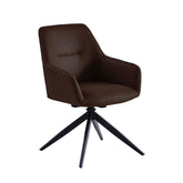 Barbara Dining Chair - Brown Microfiber